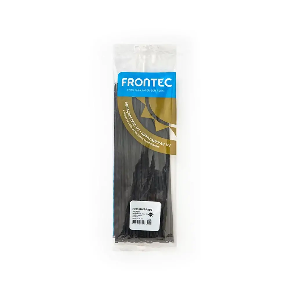 Frontec Abracadeira Nylon 300 X 3,7 7031 Pt C/100