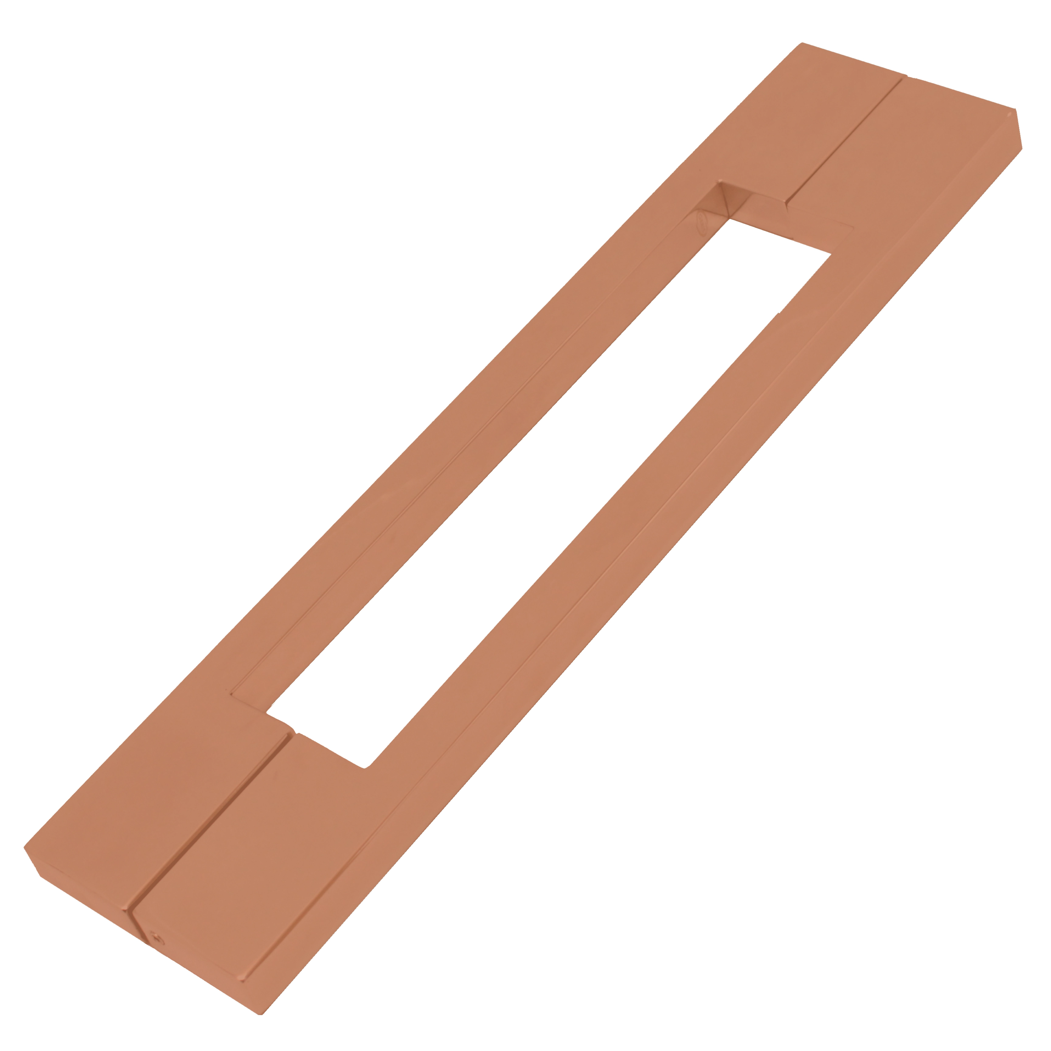 Puxador para Porta de Madeira e Vidro Barra Reta 63,2cm Aço Inox Cobre