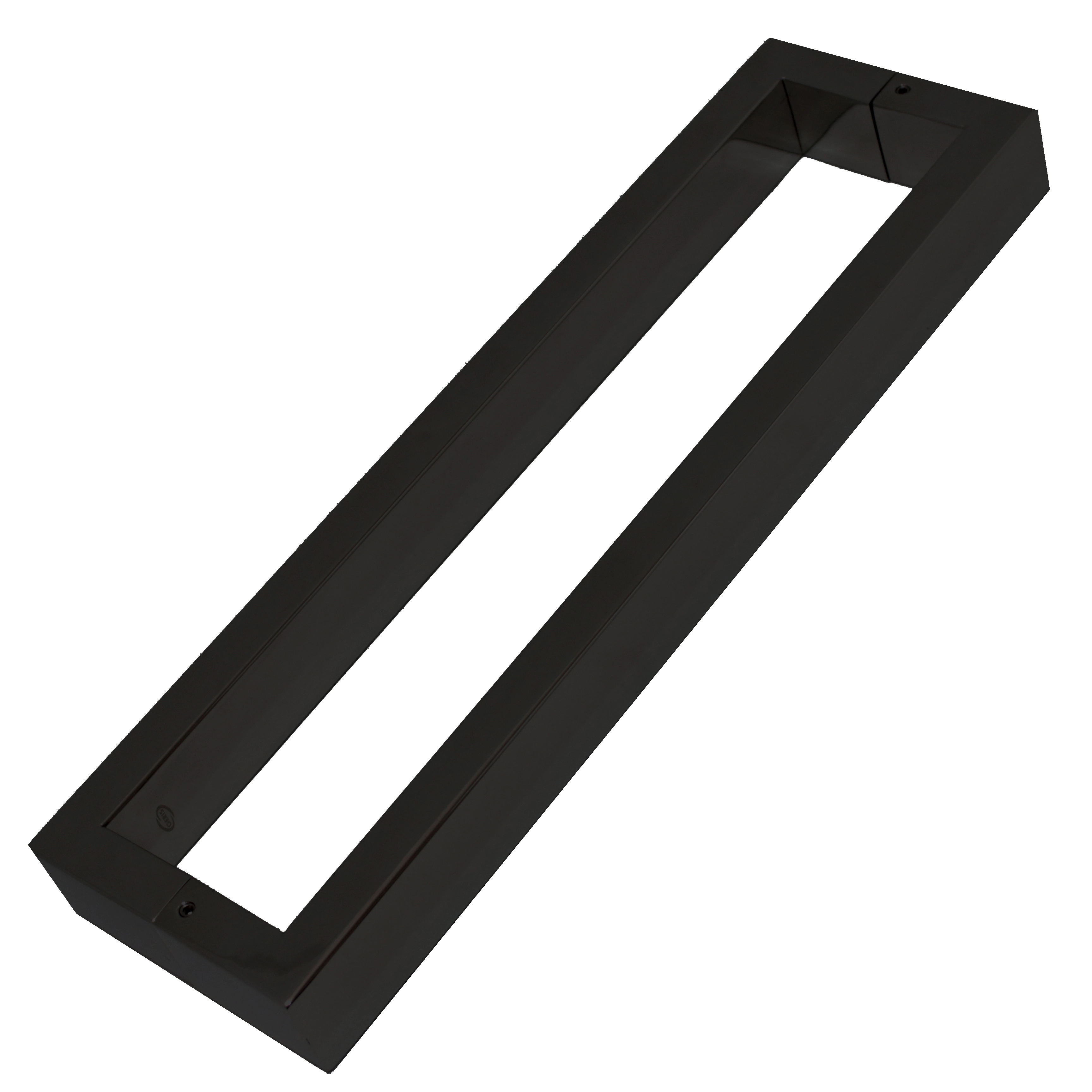 Puxador de Porta Pivotante e de Correr de Madeira e Vidro em Aço Inox Preto Pintado Barra Reta 62cm Geris H40
