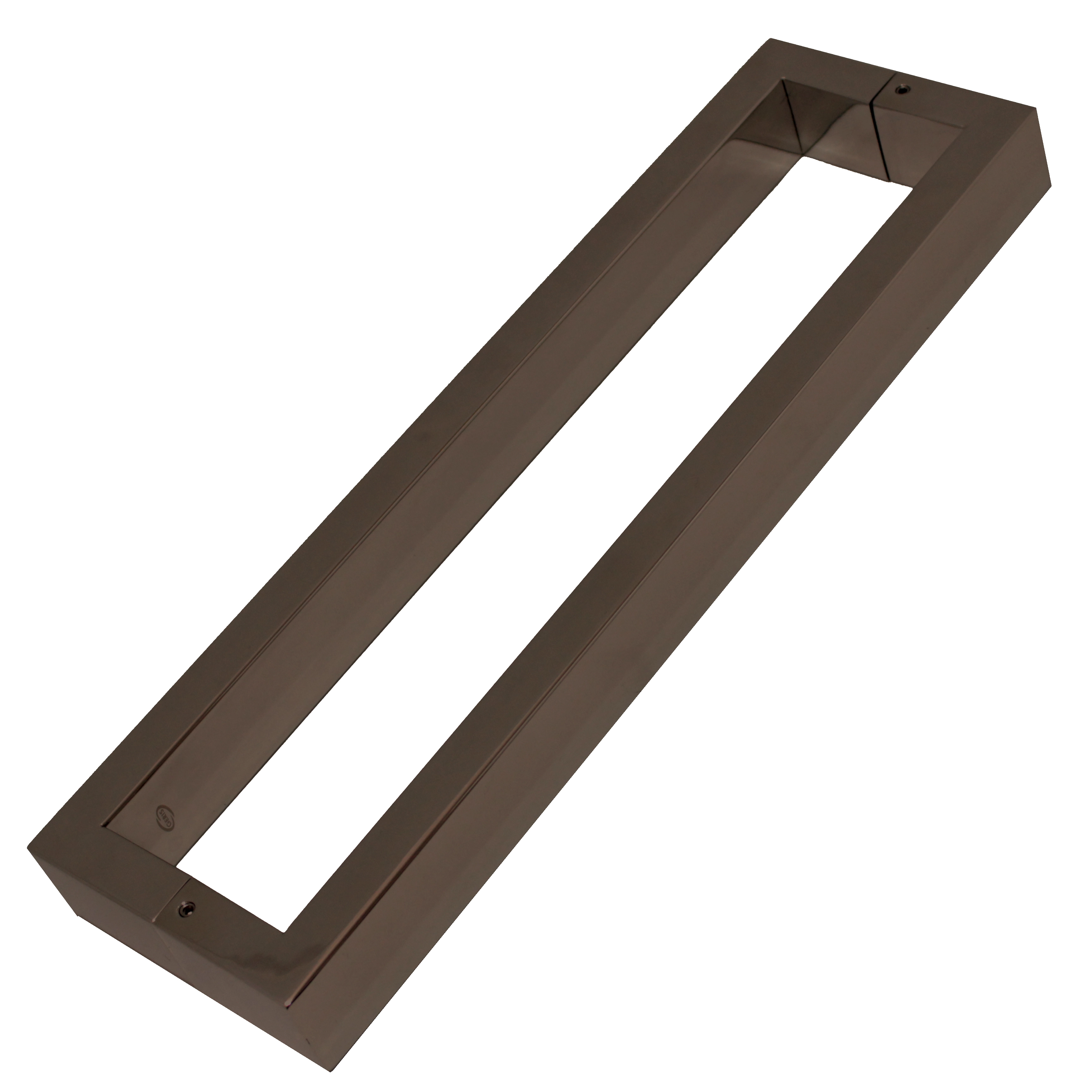 Puxador de Porta Pivotante e de Correr de Madeira e Vidro em Aço Inox Corten Pintado Barra Reta 42cm Geris H40