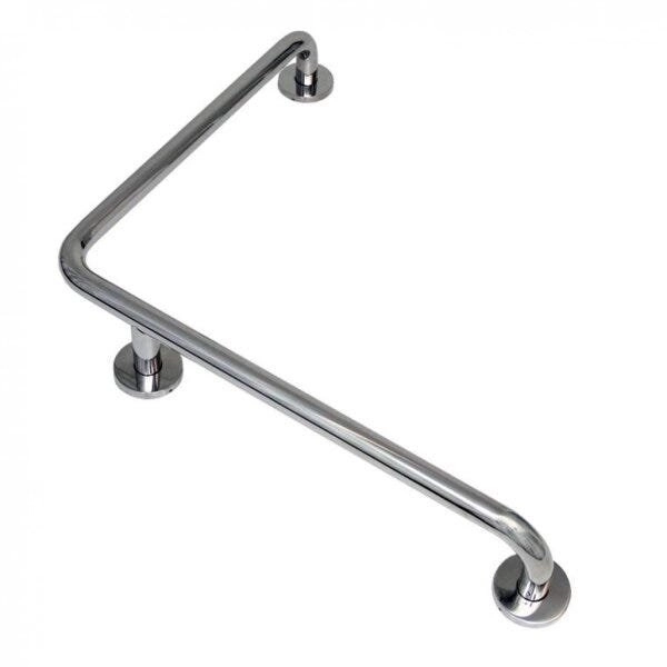 Barra De Apoio Em L Para Box 66,8cm Em Inox Polido Geris Inox Polido