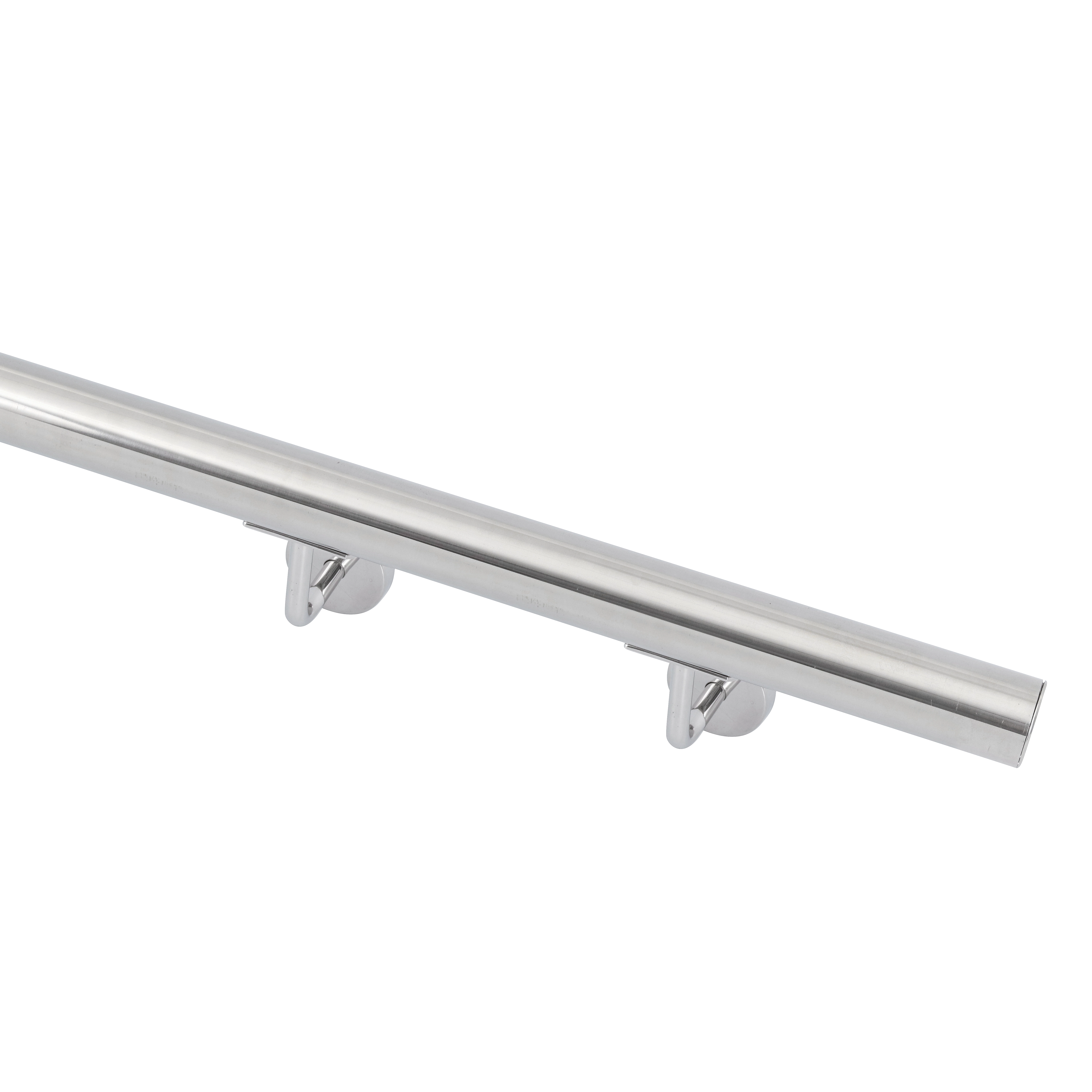 Corrimão para Escada em Aço Inox Polido Tubular 1,5m Prata Geris