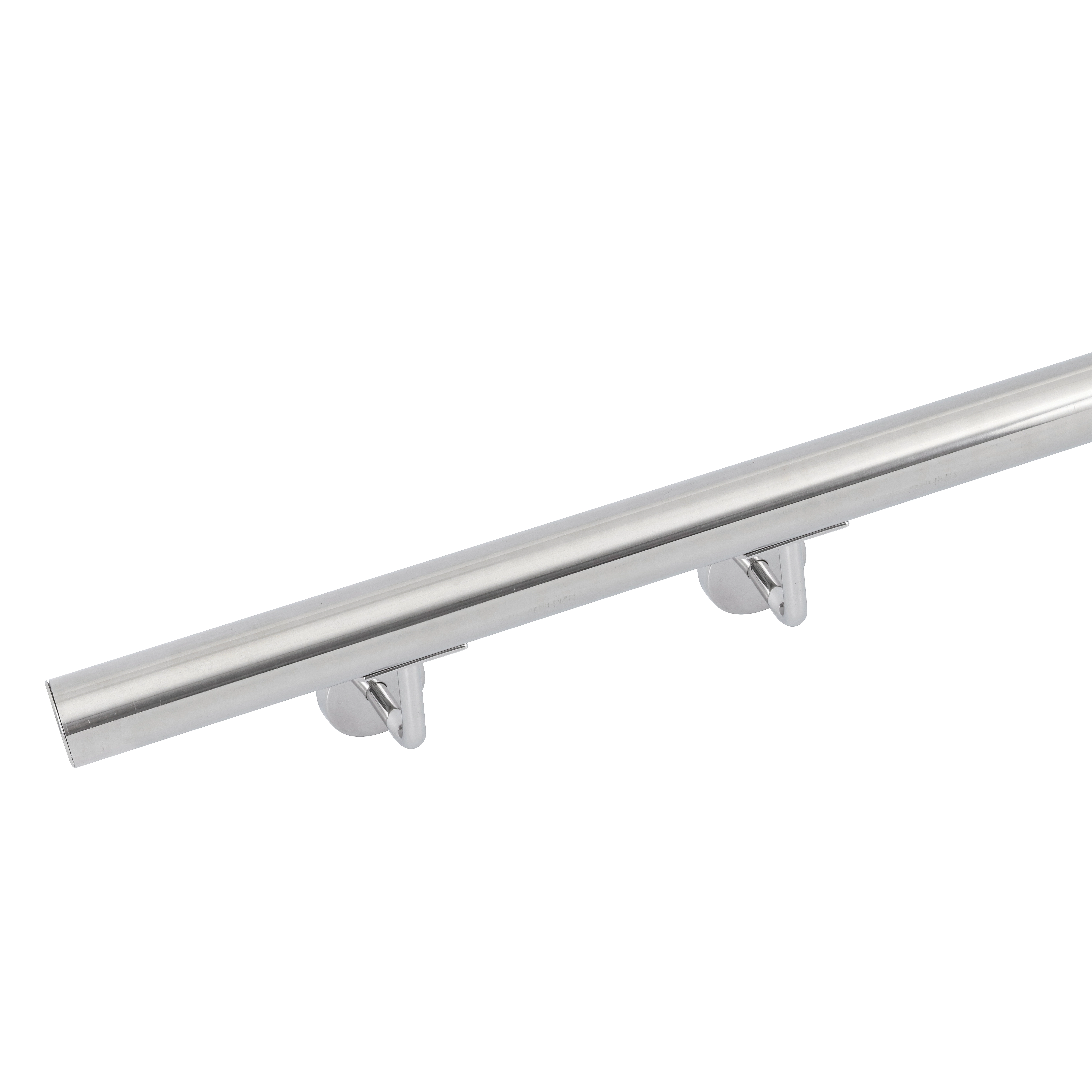 Corrimão para Escada em Aço Inox Polido Tubular 2m Prata Geris