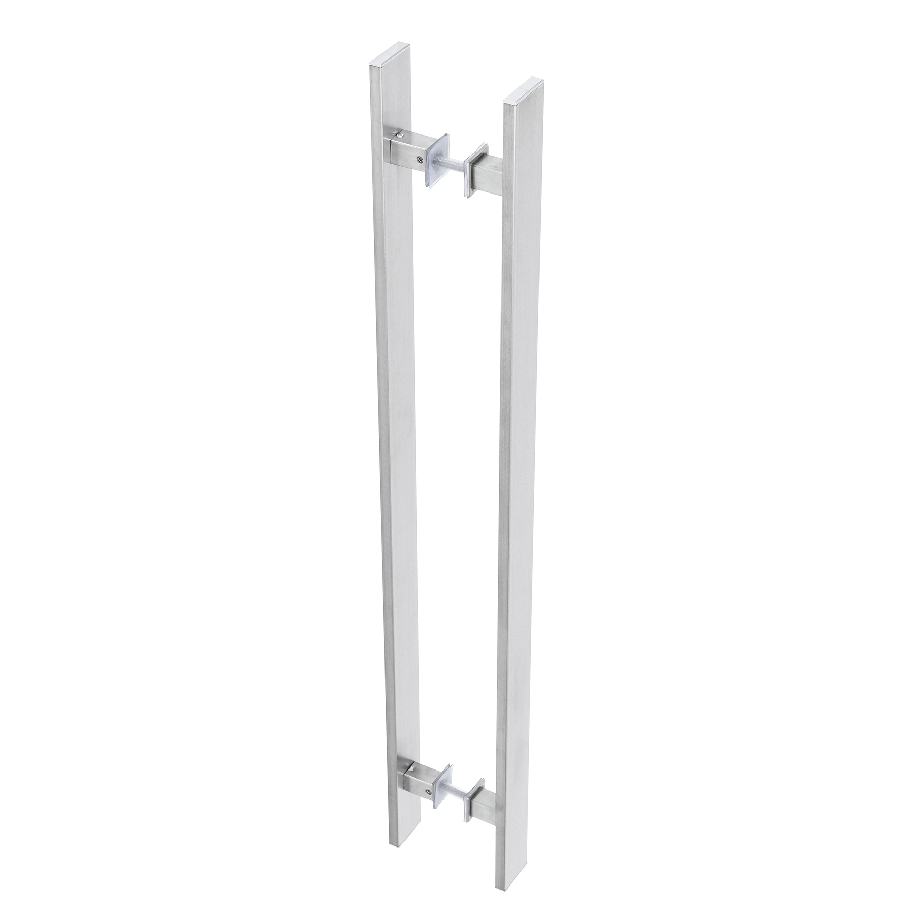 Puxador de Porta Pivotante e de Correr de Madeira e Vidro em Aço Inox Prata Escovado Barra Reta 75cm Geris Eco Planus