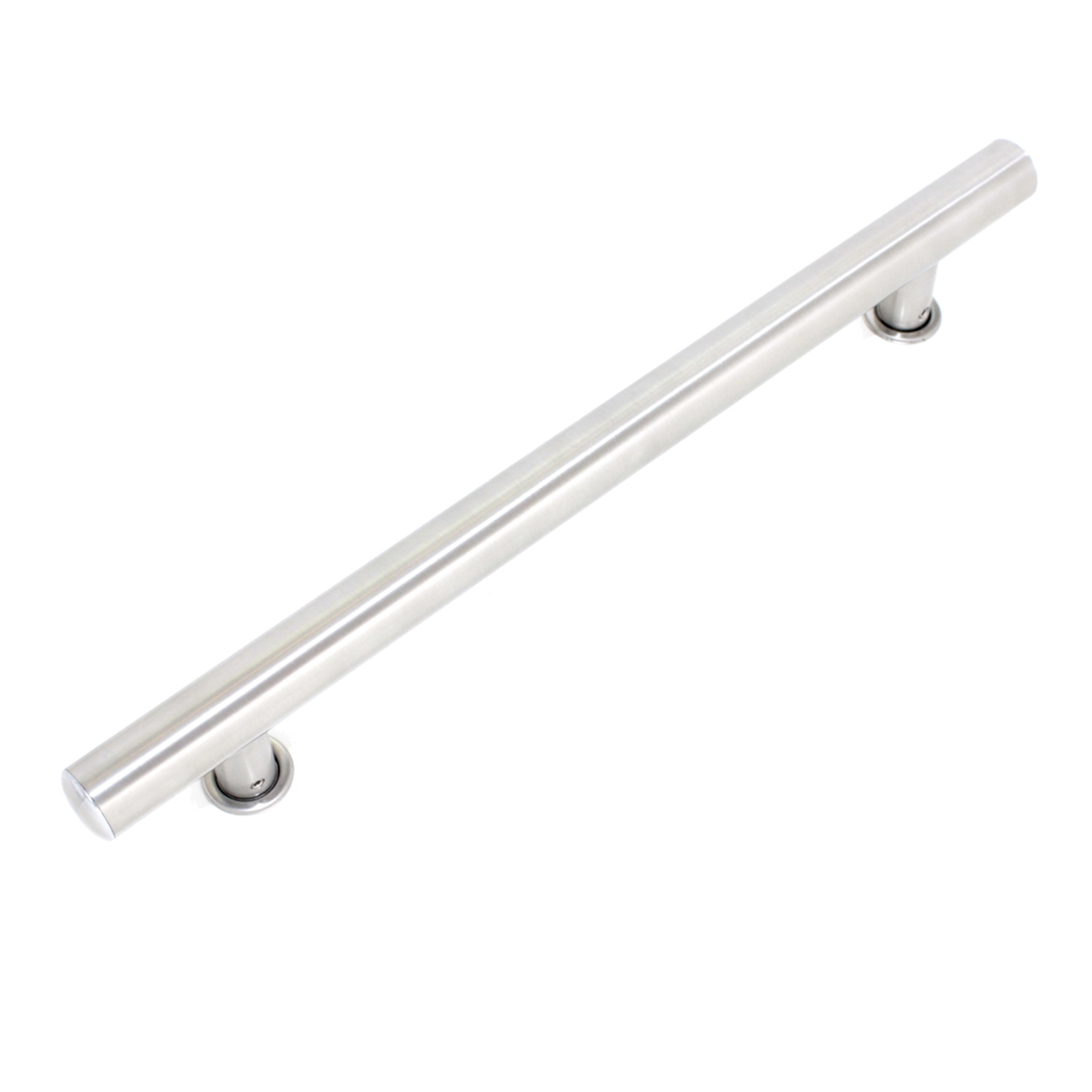 Puxador para Porta de Madeira e Vidro Tubular Reto 100cm Aço Inox Polido
