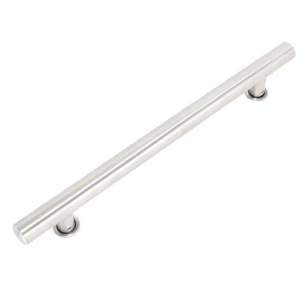 Puxador Para Porta Duplo Em Inox Tubular Eco 1" 120cm Geris Prata