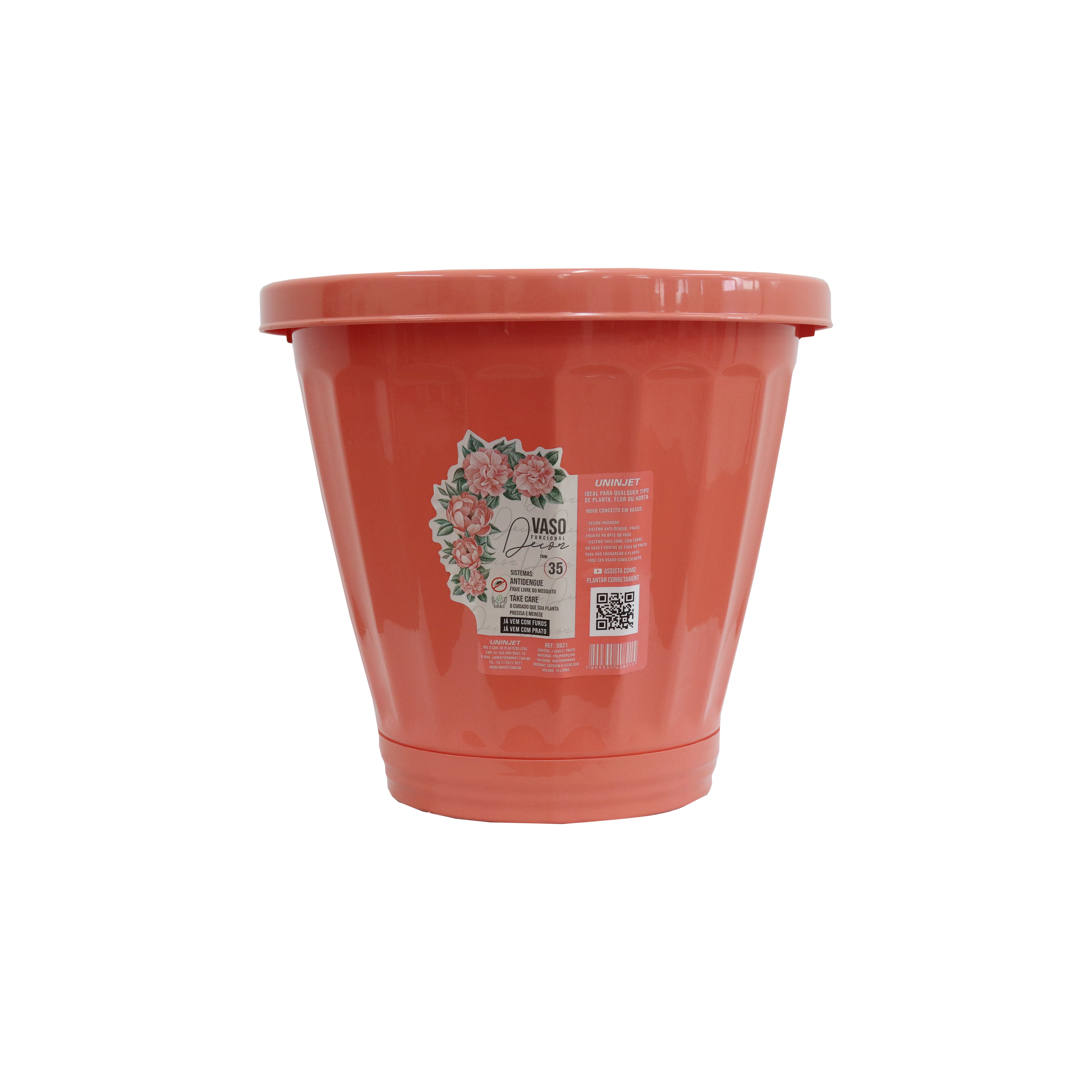 Vaso N.35 C/prato Pp Coral