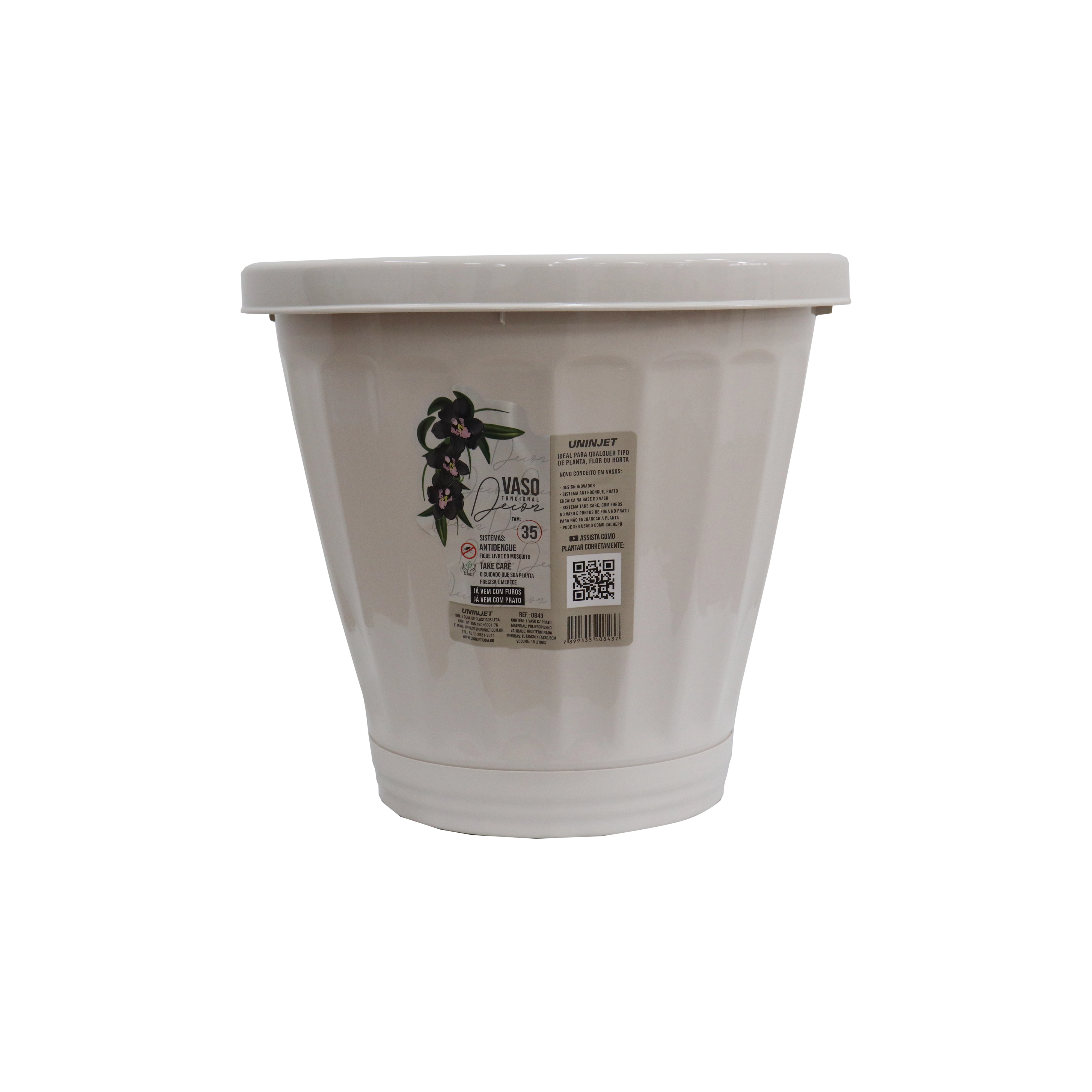 Vaso N.35 C/prato Pp Palha