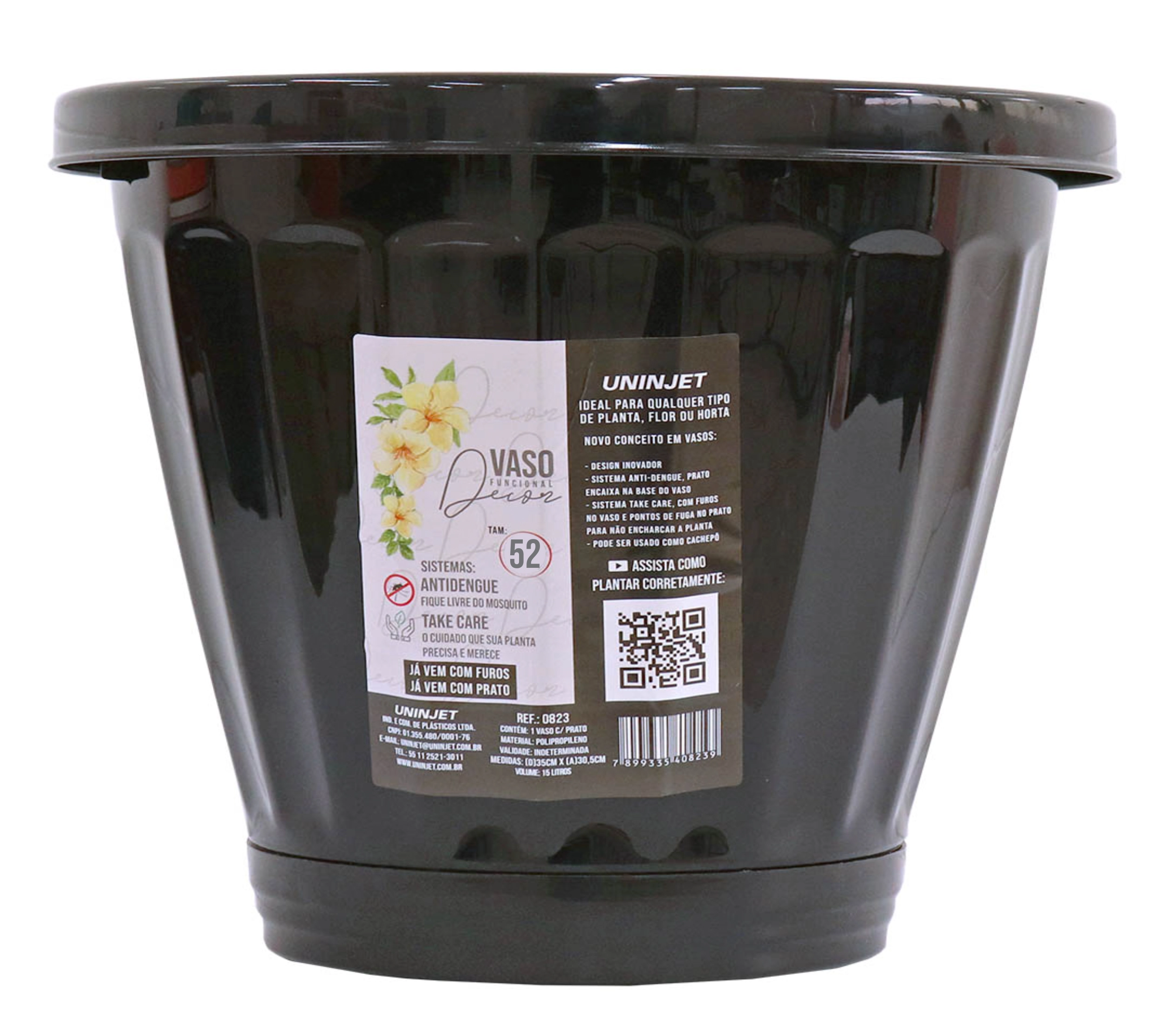 Vaso N.52 C/prato Pp Preto