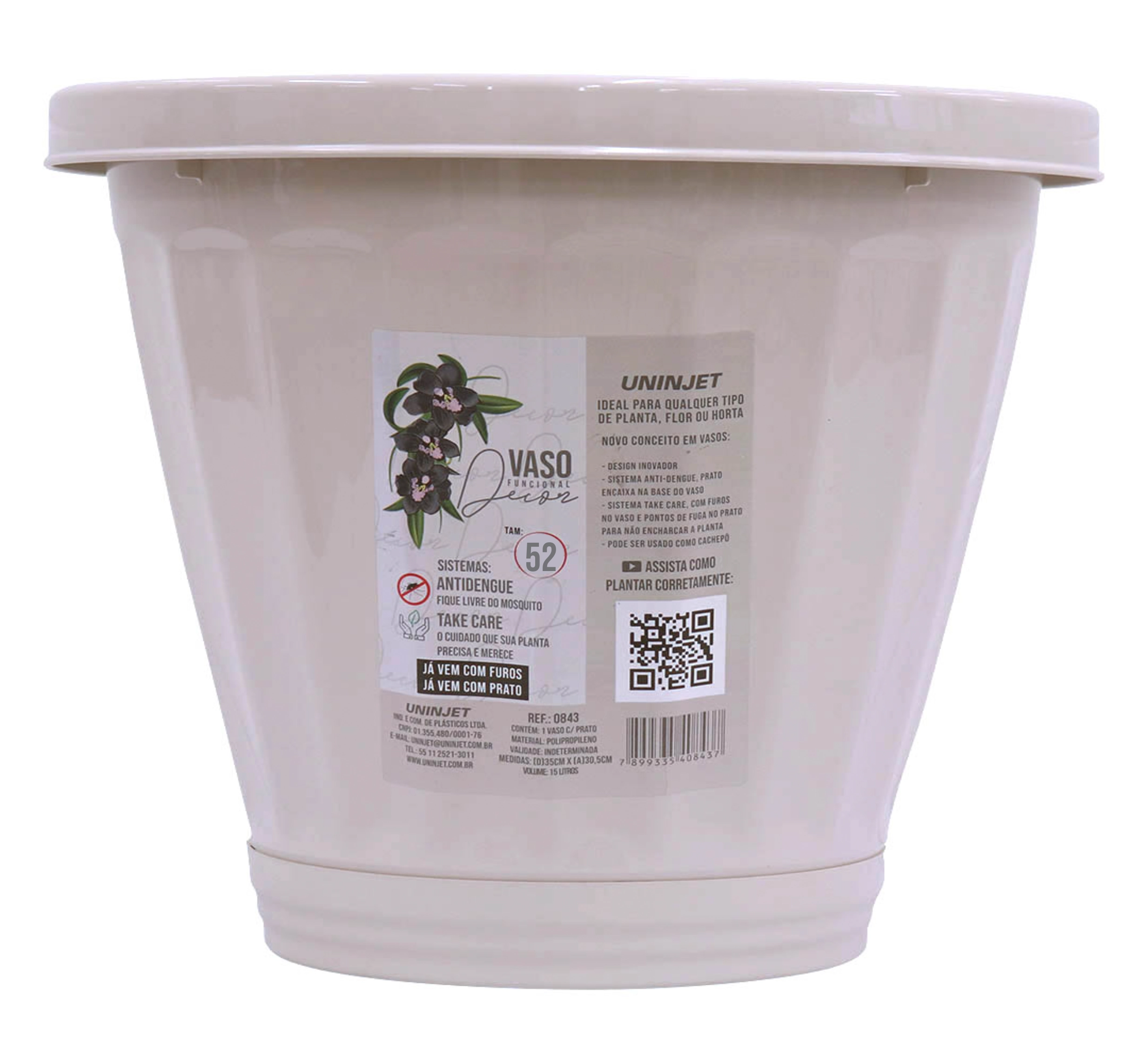 Vaso N.52 C/prato Pp Palha