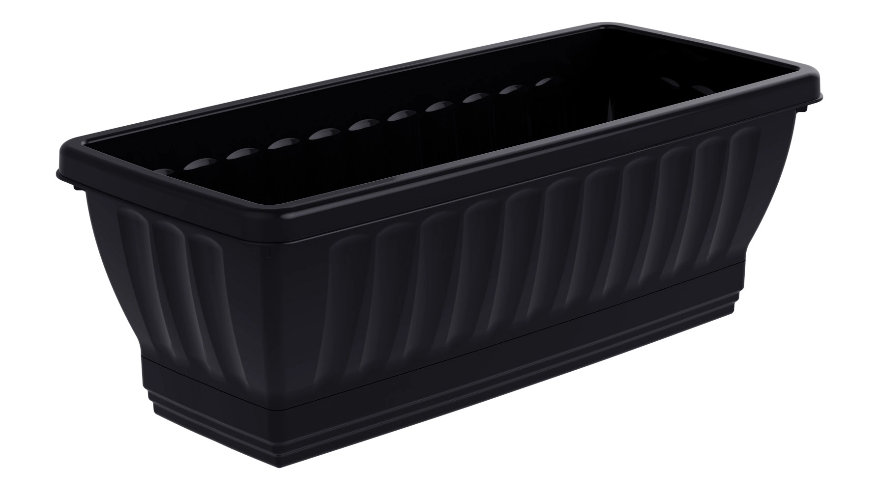 Vaso Jardineira N27 C Prato Pp Preto 1151 Uninjet