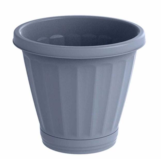 Vaso Cachepot Prato Cinza N22 1222 Uninjet