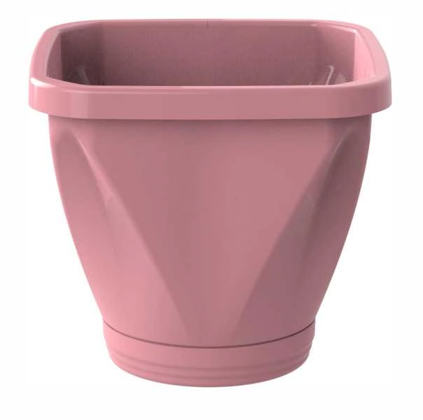 Vaso Quadrado Prato Rosa N28 1238 Uninjet