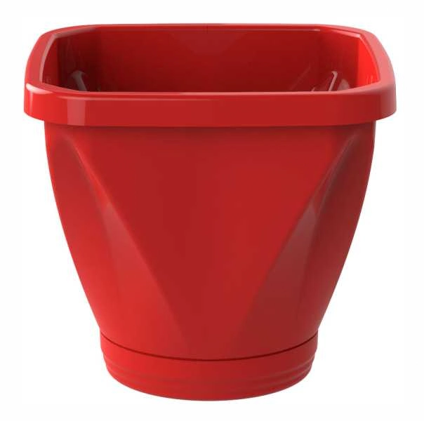 Vaso Quadrado Prato Vermelho N28 1239 Uninjet