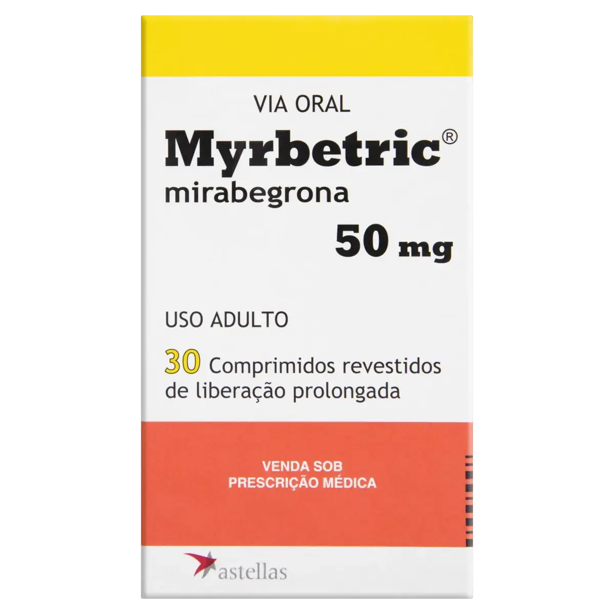 Myrbetric 50mg Astellas Caixa 30 Comprimidos Revestidos