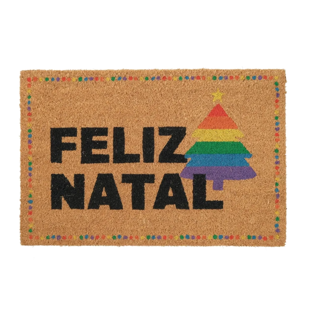 Capacho Feliz Natal Arvore 60x40cm 1026835 Cromus
