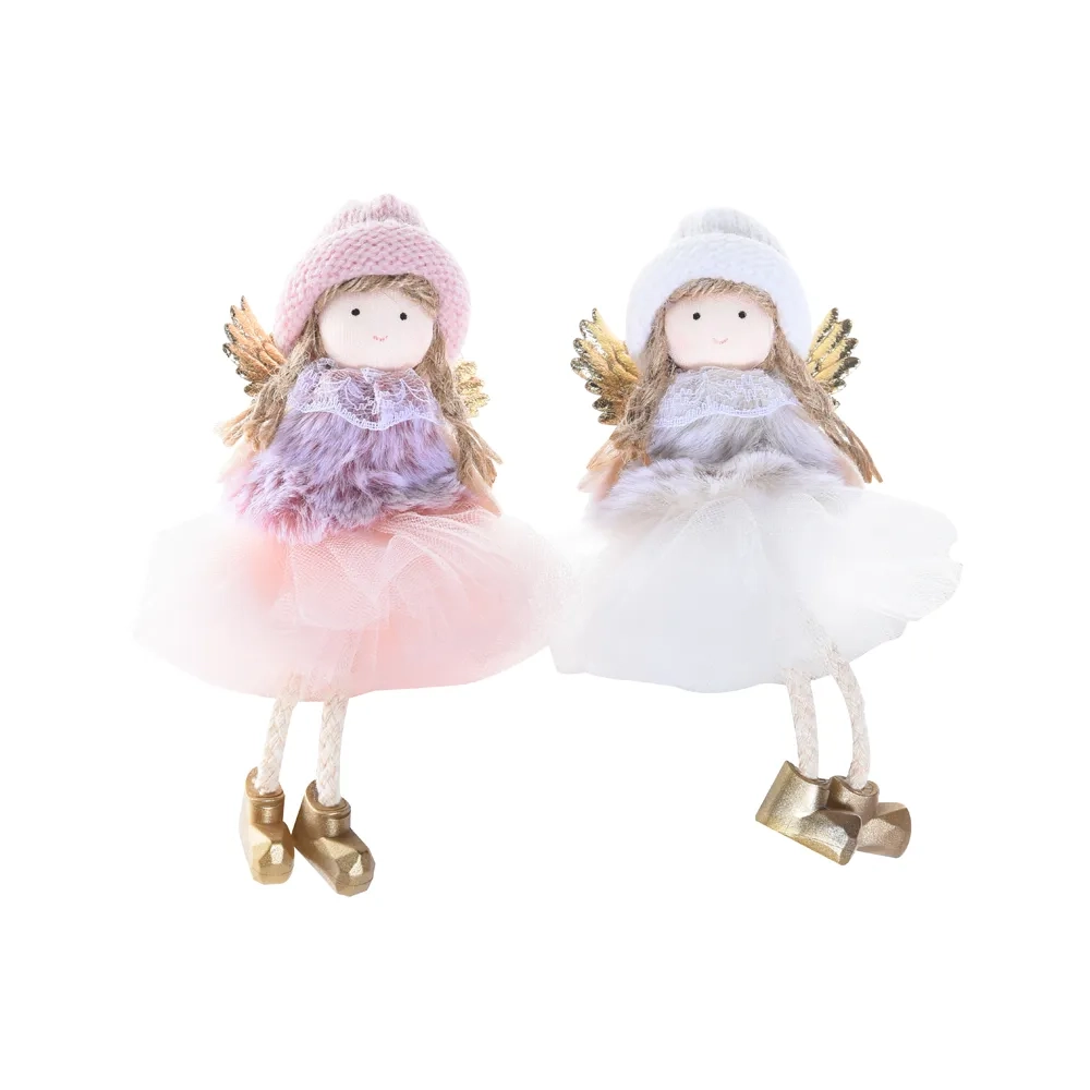 Enfeite Pend Anjo Casaco Sort Roc Crm Bco 15cm 1113506 Cromus