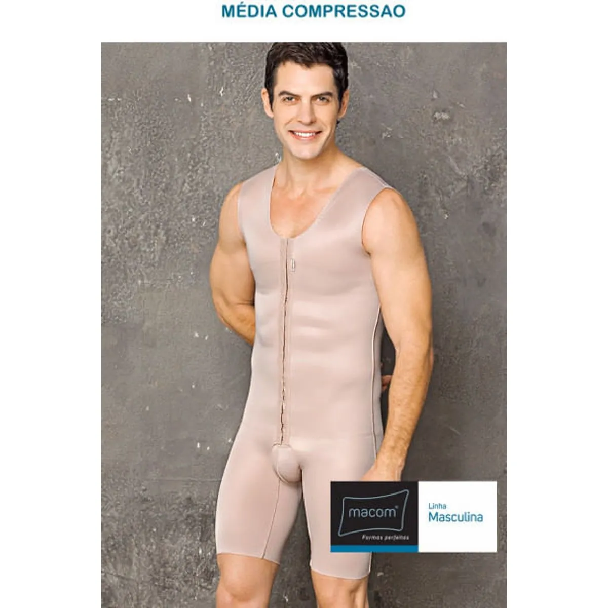 Cinta Masculina Com Colchetes e Pernas 2069B Essencial - Tam: P
