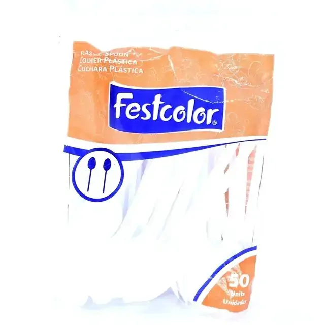 Colher Festcolor Branca C/50