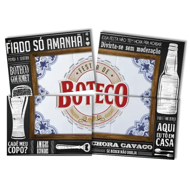 Painel 4 Laminas Boteco