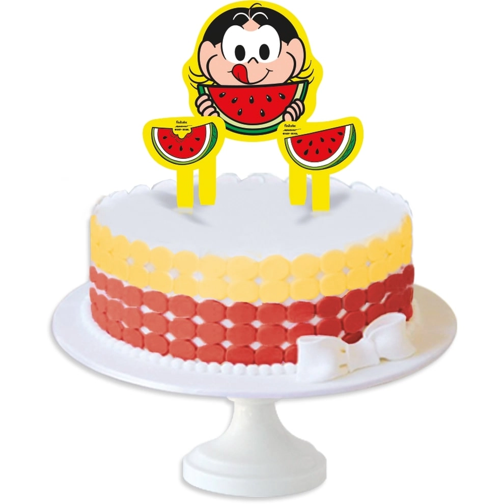 Topper P/bolo Magali Melancia C/3 Festcolor