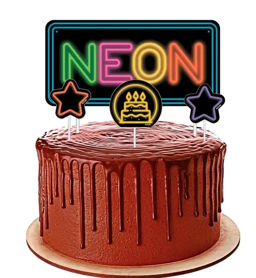 Topper P/bolo Neon C/4 Festcolor