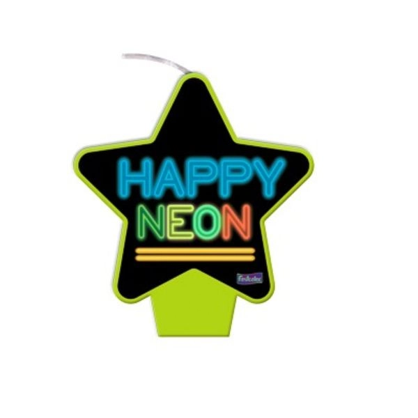 Vela Plana Estrela Neon Amar Festcolor