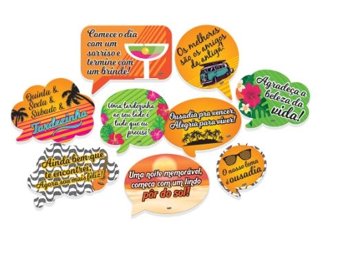 Festcolor Kit Placas Tardezinha Contem 9 Unidades