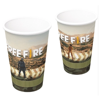 Copo Papel 200ml Free Fire C.8 Festcolor