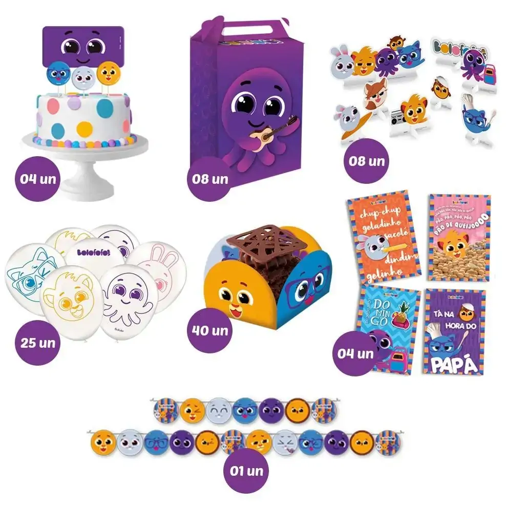 Kit So Um Bolinho Bolofofos 1un 1x1un