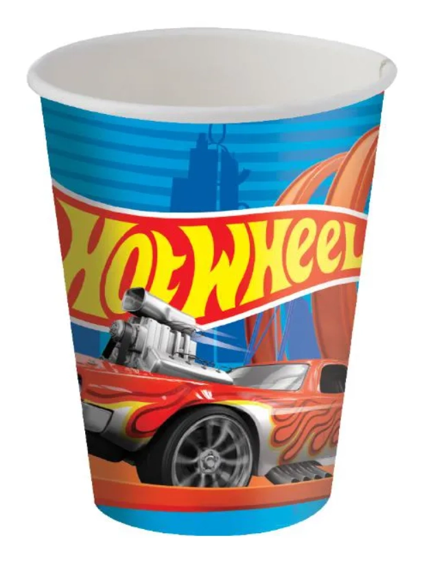 Copo Papel Hot Wheels 109095 200ml 8un Festcolor