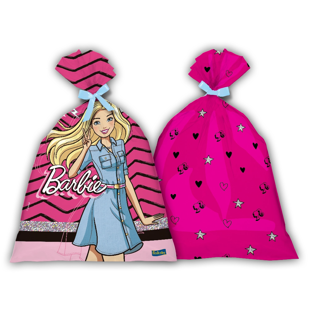 Sacola Plastica Barbie 109141 8un Festcolor