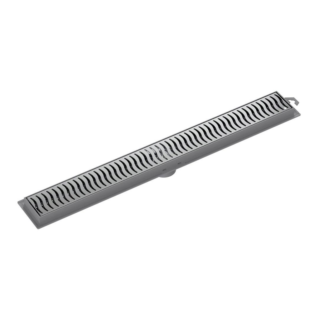 Ralo Linear Com Grelha Cromada