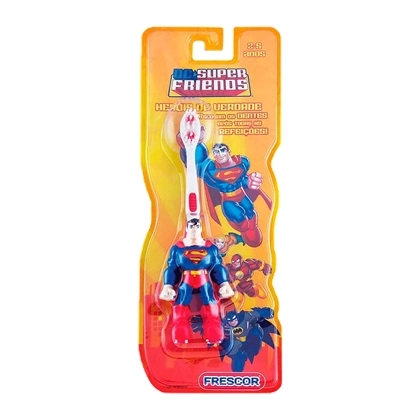 Escova Dental Infantil Frescor Super Friends Superman 2 A 5 Anos Extra Macia