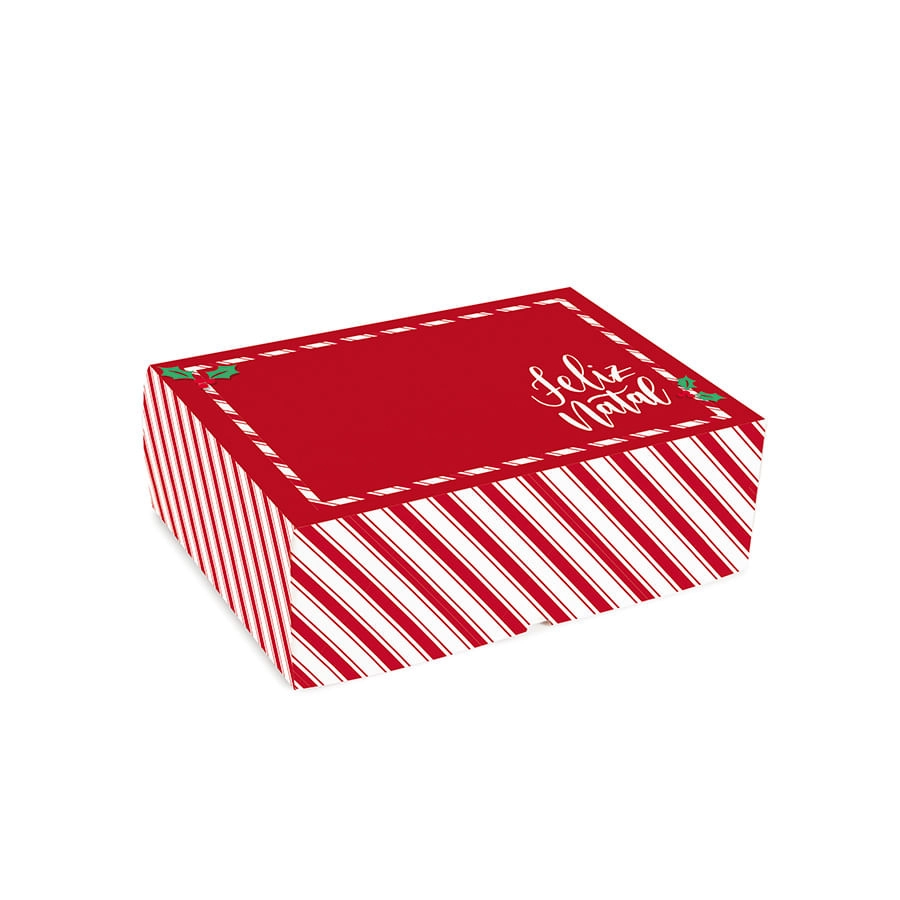 Cesta Na Caixa Feliz Natal 27x19,5x9 Un Cromus