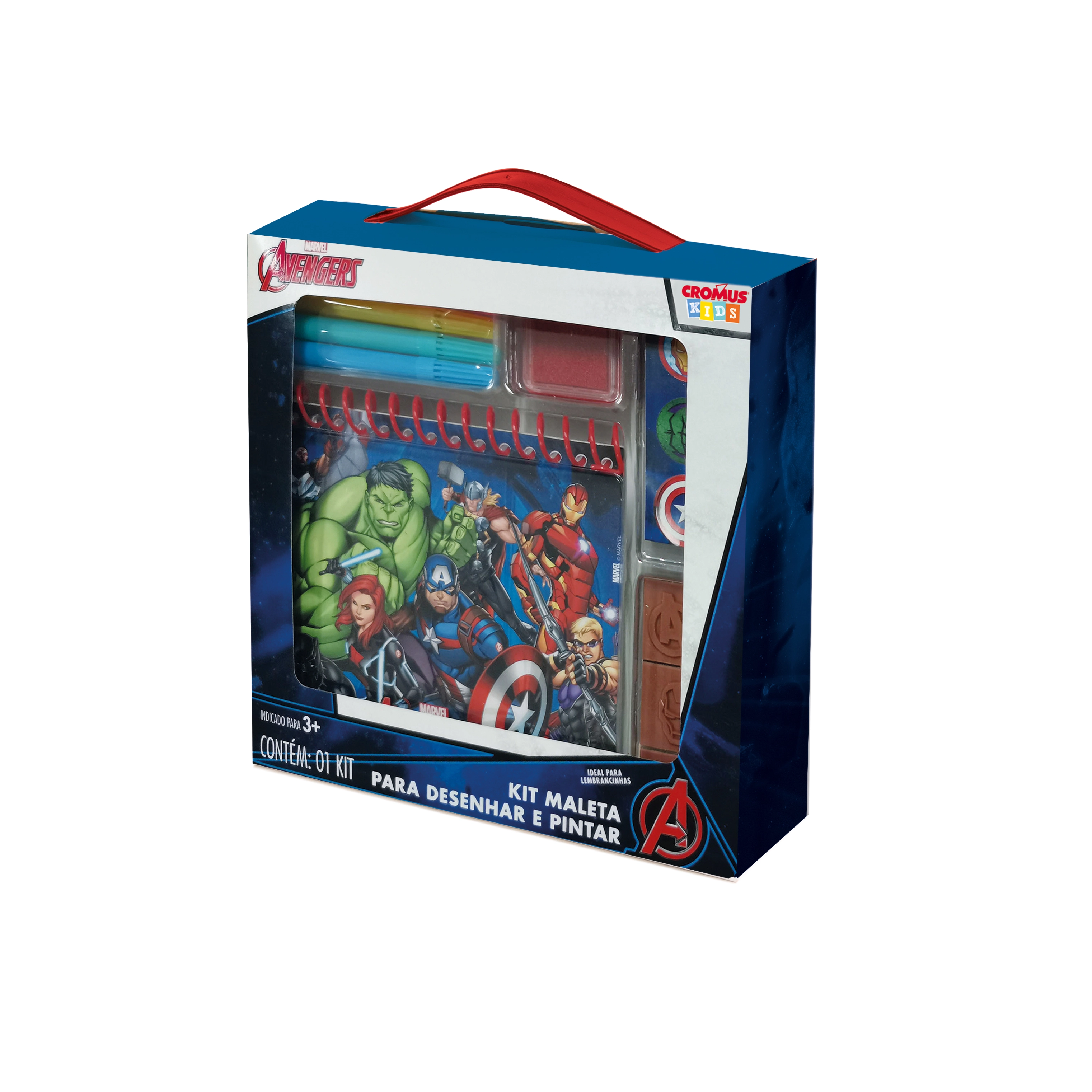 Kit Maleta Cromus Desenhar E Pintar Vingadores