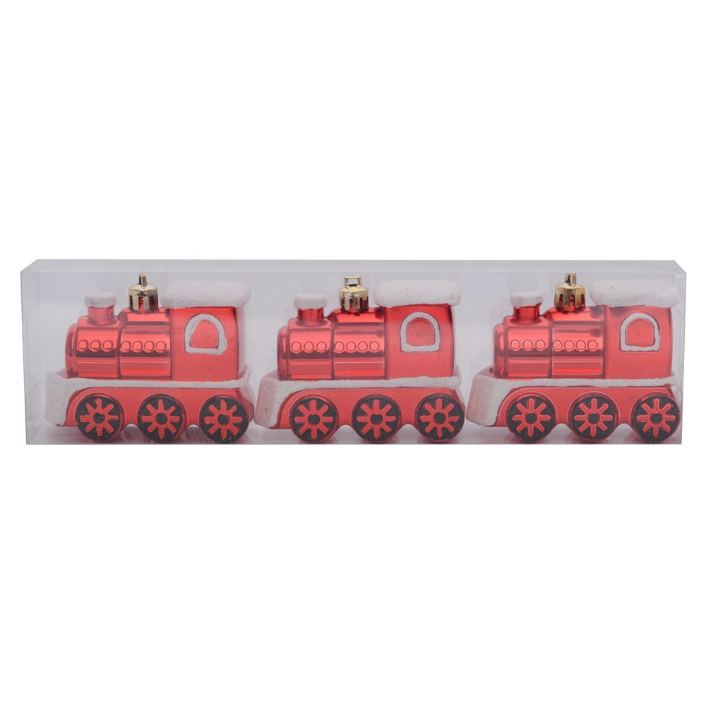 Enfeite Cromus P/pendurar Trem Nat Vrm Jg C/3 Pc