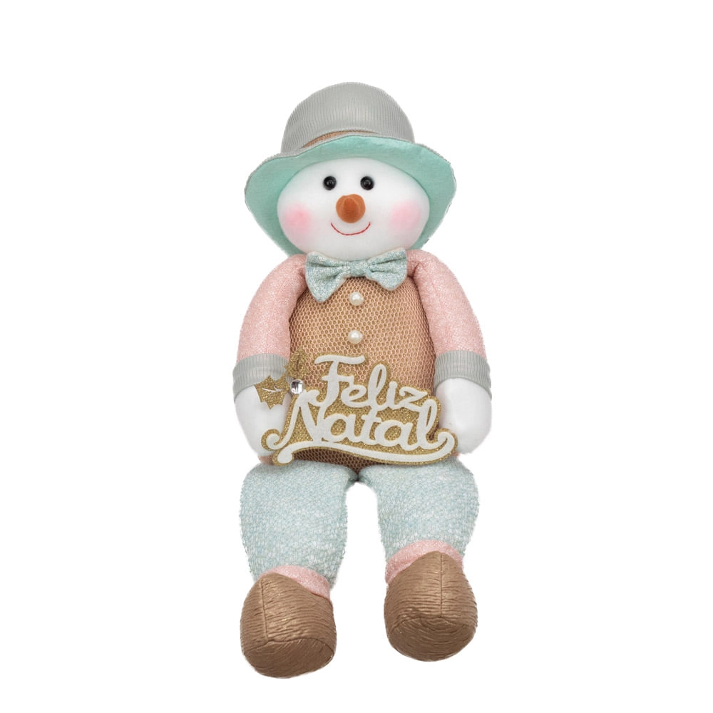 Boneco De Neve Sent Cromus C/flz Natal Azl/ros/our