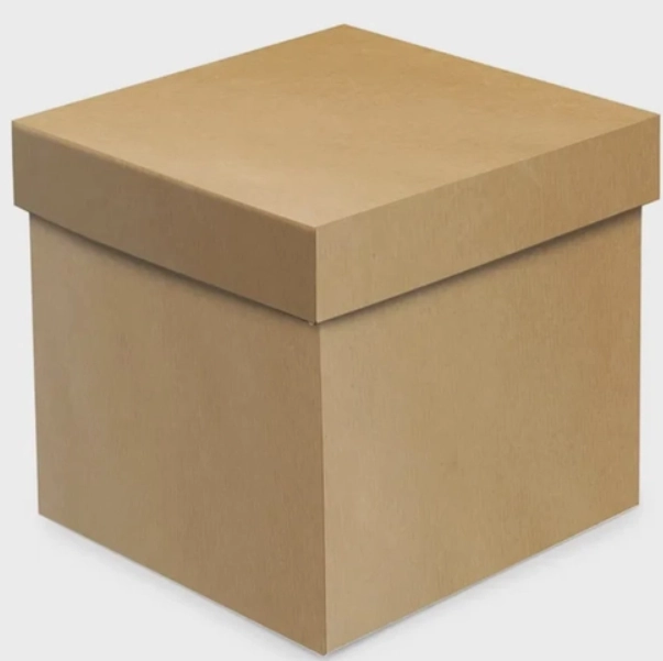 Cx Cubo Cromus Lisa Kraft P 13x13x13cm C/1un