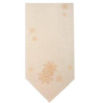 Caminho De Mesa Flocos Neve Beg/ouv 175x35cm