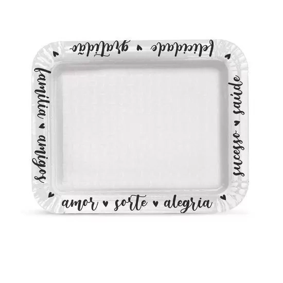 Bandeja Laminada Gratidao Branco R5 Cromus
