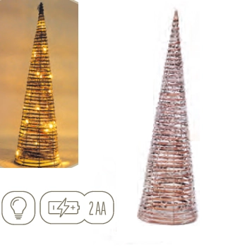 Cone Dec Rattan Our 60 Cm 2aa C 1 Un 1016932 Cromus