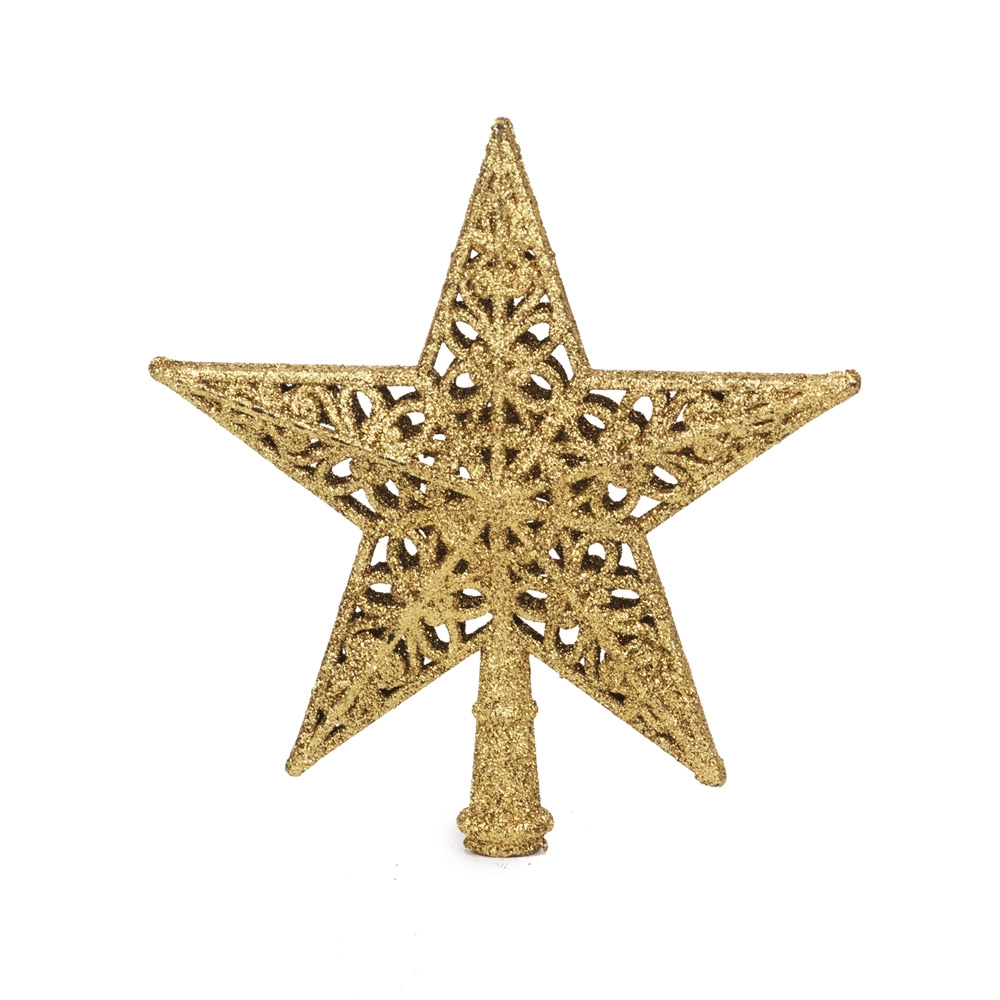 Ponteira Estrela Cromus Glitter Dou 15cm 2 C/1 Un