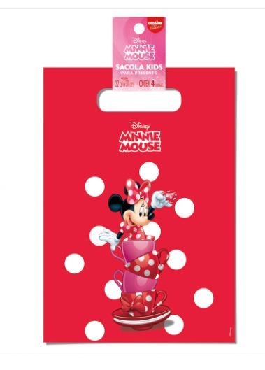Sacola Kids 22x31cm Minnie C 4un 1x1un