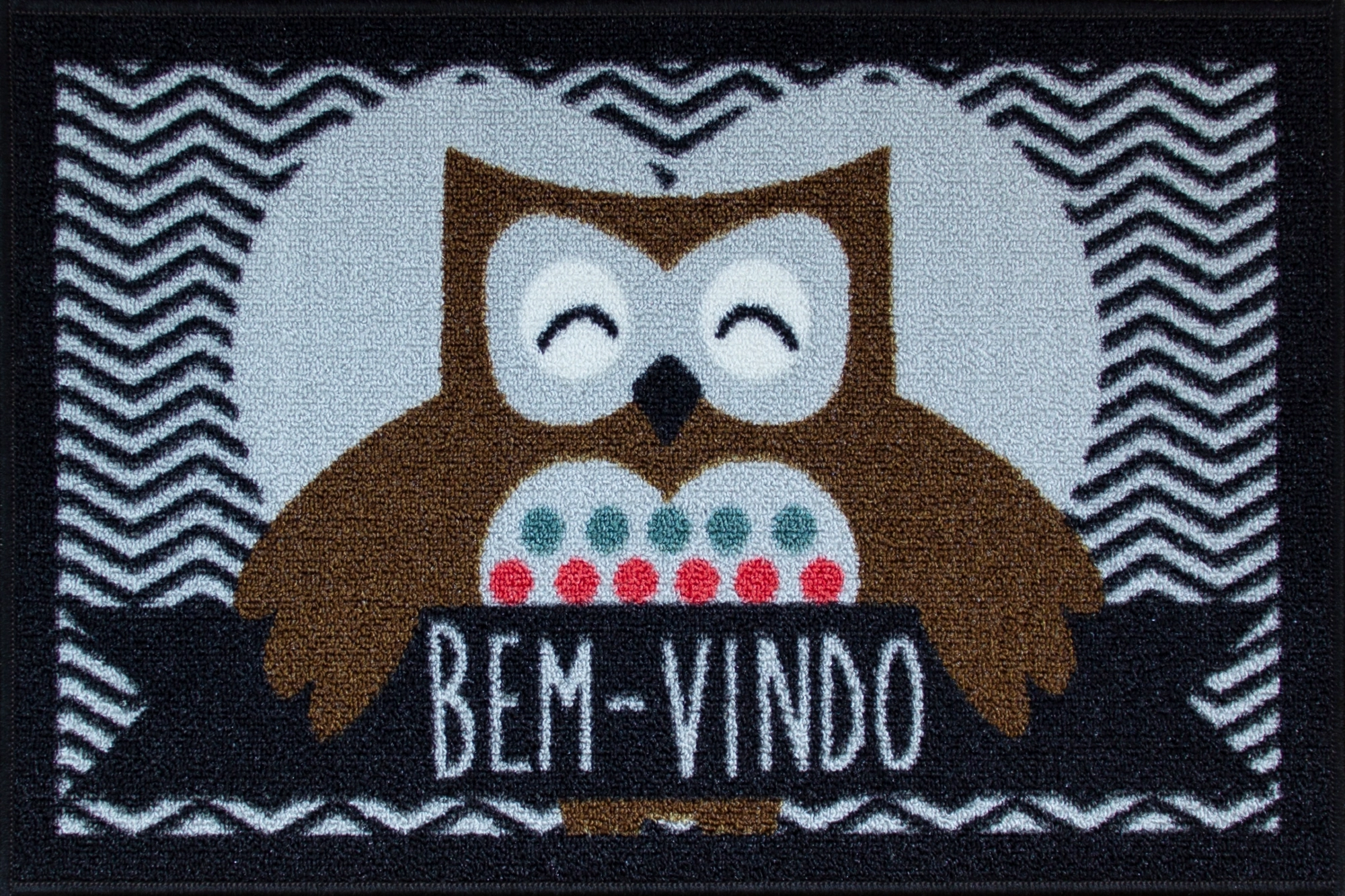 Tapete Bella Casa Entrada 60x40cm Coruja