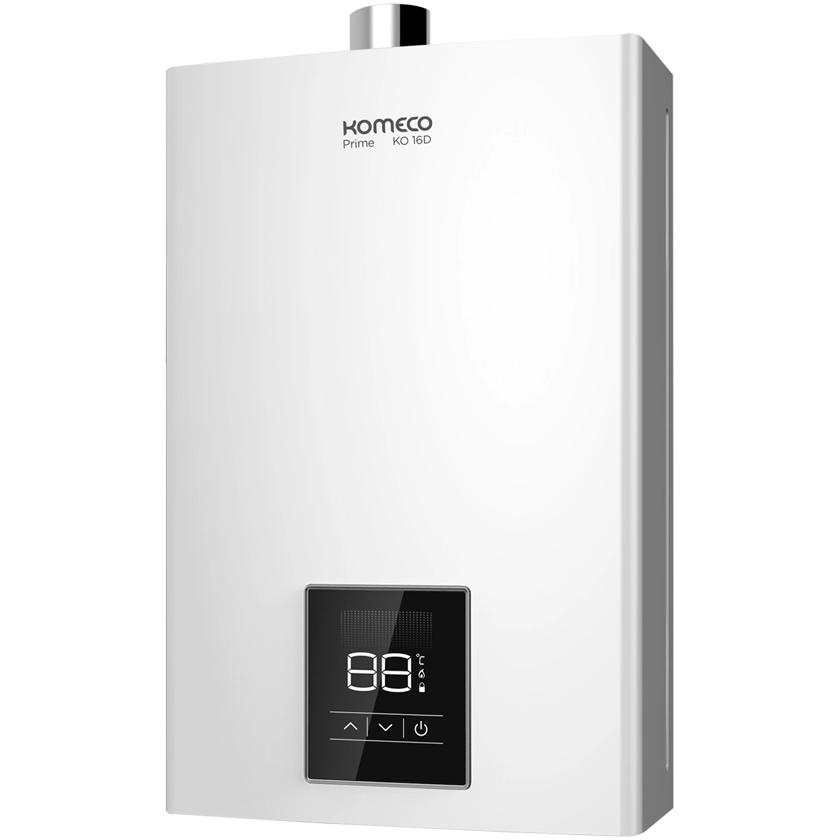Aquecedor De Água A Gás Komeco 16 Litros Ko 16d Prime Gn Inox Branco