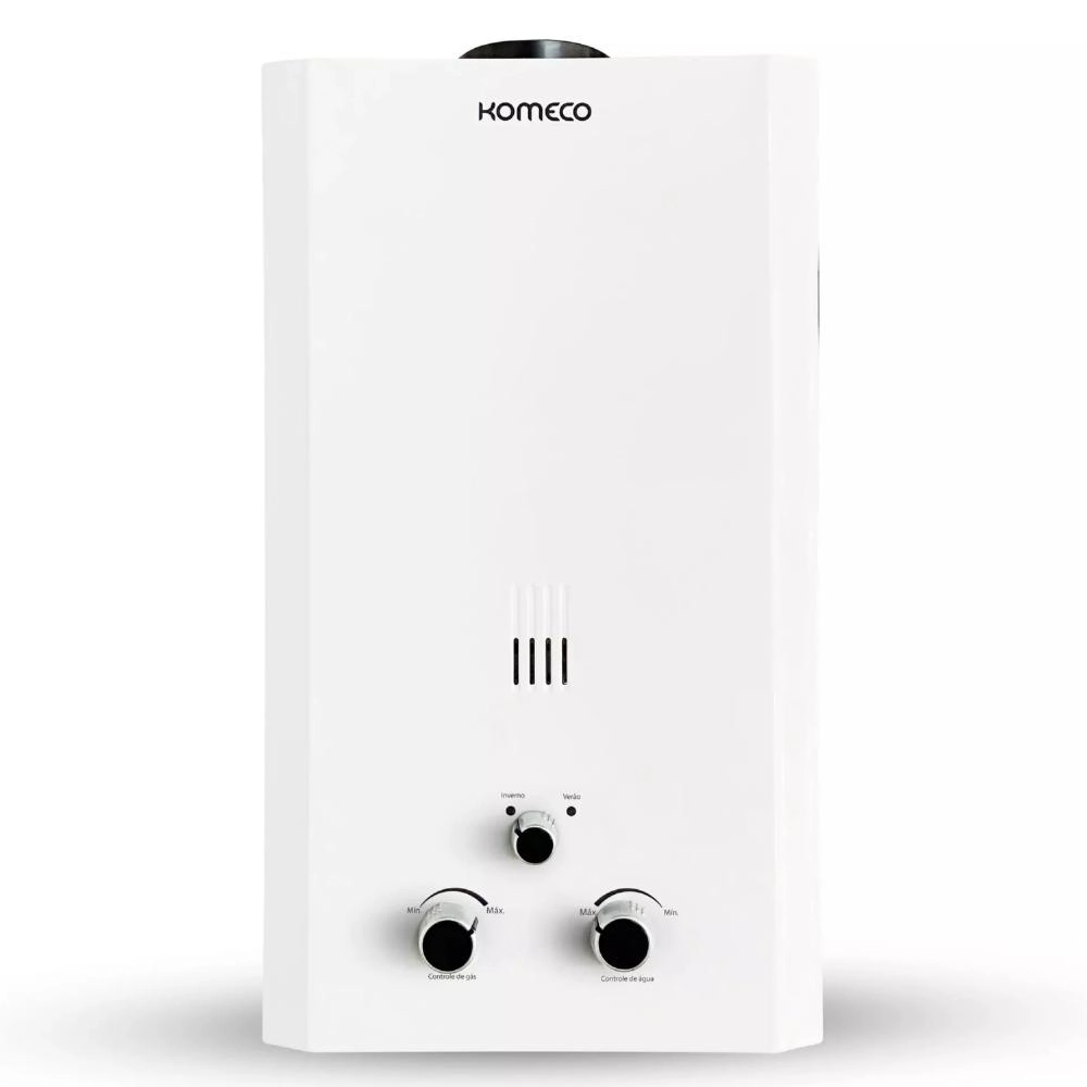 Aquecedor De Agua A Gás Komeco Branco Ko 15m Slim 1bngn4 - Gn Gás Natural