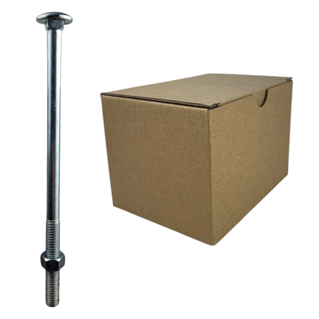 Parafuso Francês Galvanizado Com Porca - 3/8x7 (caixa Com 50 Peças) Stein