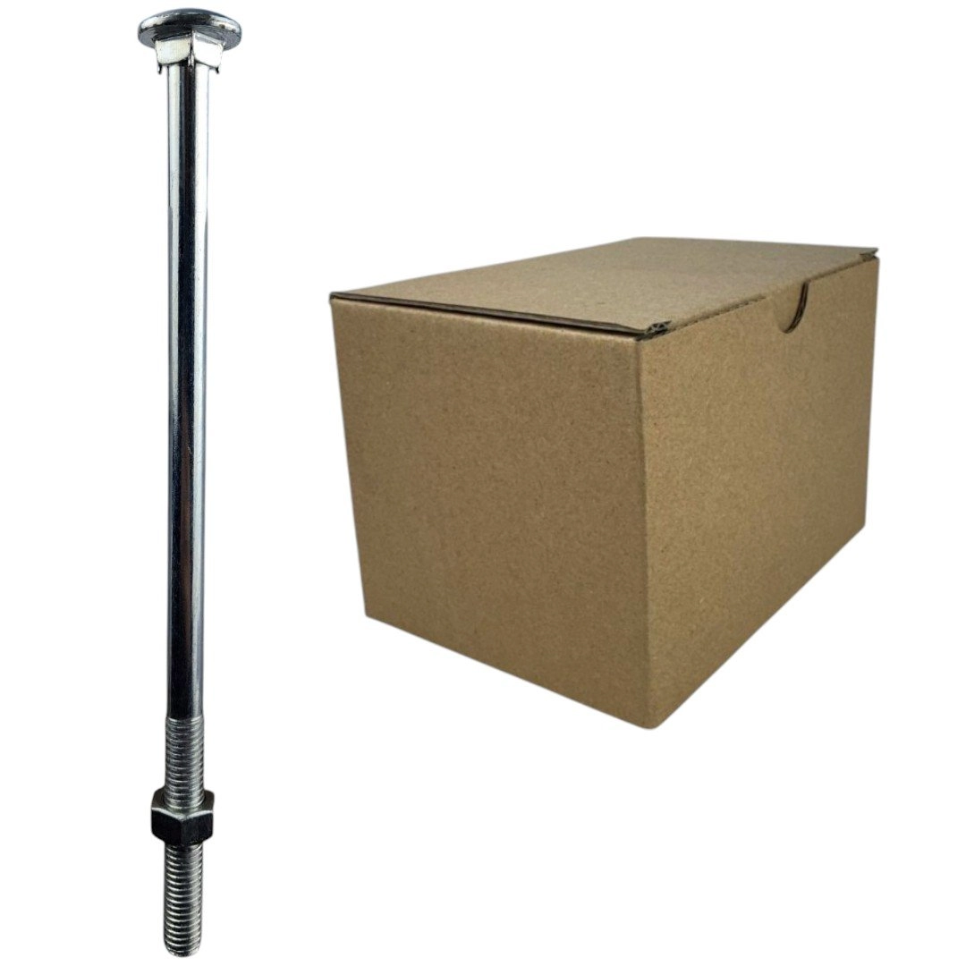 Parafuso Francês Galvanizado Com Porca - 3/8x8 (caixa Com 50 Peças) Stein