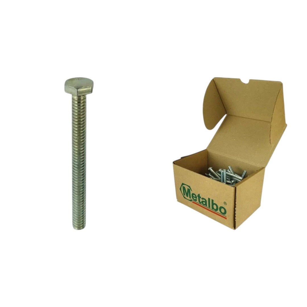 Parafuso Sextavado Zincado 1/4x3  100 Pcs